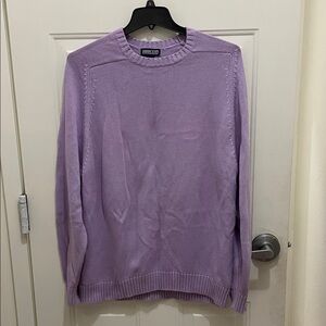 Lands’ End Men’s Size 2X, 100% cotton Lavender Knit Sweater